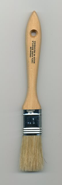 1 inch chip brush with double‑thick bristles and wood handle for heavy‑duty use