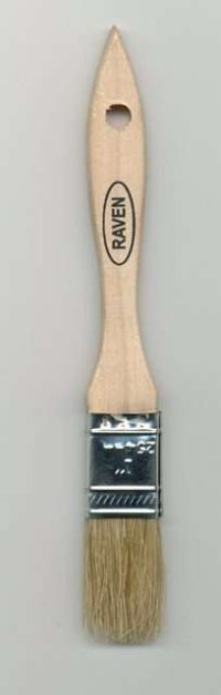 1 inch chip brush with wood handle and solvent-resistant bristles