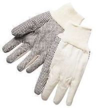 Cotton Canvas Gloves with PVC Dots