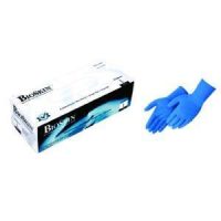 14mil. 12" High Risk Blue Latex Exam Gloves, Powder-Free