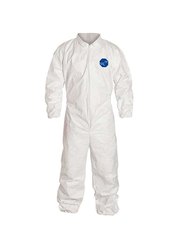 Dupont TY125 Tyvek Coveralls with Elastic Wrists and Ankles