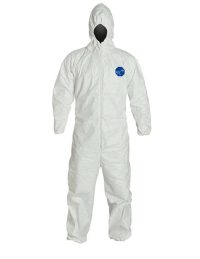 Dupont TY127 Tyvek Coveralls with Hood and Elastic Wrist and Ankles