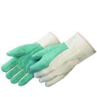 30 oz. Green Hot Mill Gloves with 2 1/2" Band Top