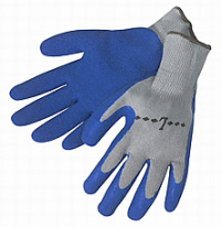 Blue Latex Textured Palm Coated Work Gloves
