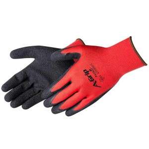 Red Latex Textured Palm Flexible Coated Work Gloves