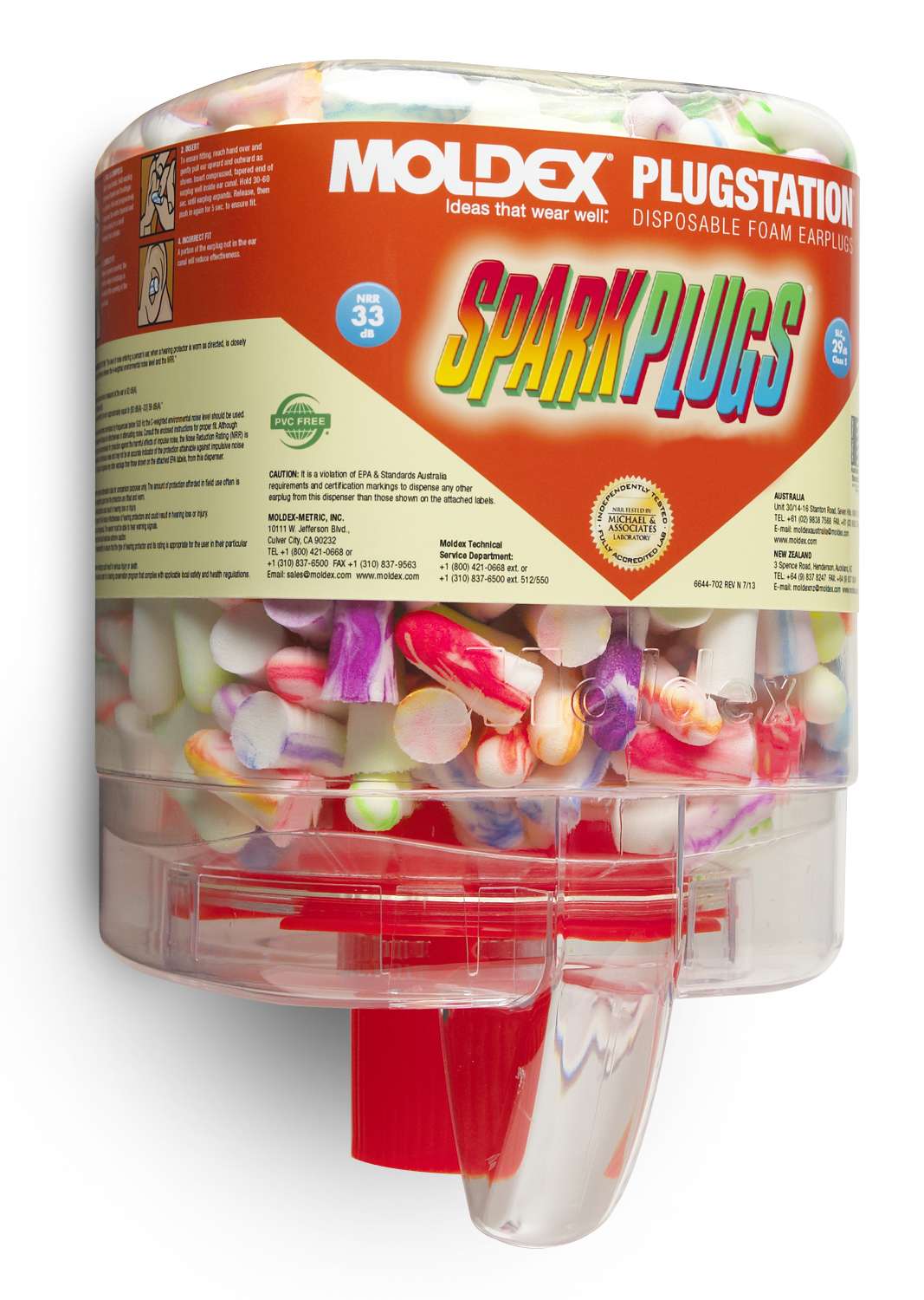 Moldex 6644 Sparkplugs Earplug Dispenser
