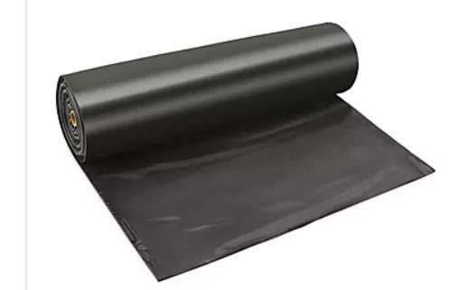 TRM 4 Mil 20×100 black plastic sheeting roll for containment and moisture barrier use