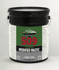 Tropical 509 white elastomeric roof coating bucket for reflective cool roof systems